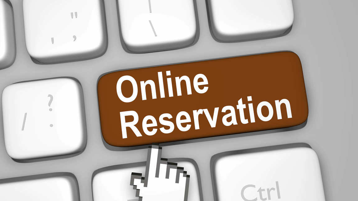 Online reservation keyboard key